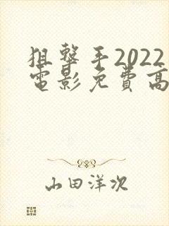 狙击手2022电影免费高清观看完整封面