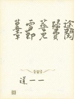 暮雪葬归途最新章节免费阅读封面