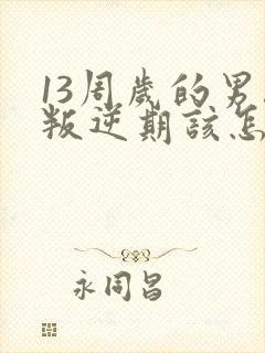 13周岁的男孩叛逆期该怎么办