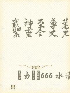 武神至尊叶风叶紫灵全文免费阅读