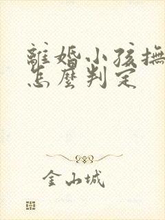 离婚小孩抚养权怎么判定