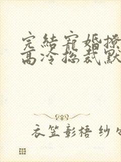 完结宠婚撩人:高冷总裁默默爱 小说