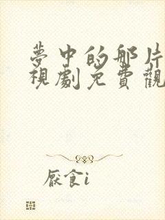 梦中的那片海电视剧免费观看星辰