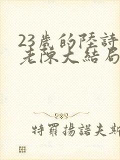 23岁的陆诗琪老陈大结局
