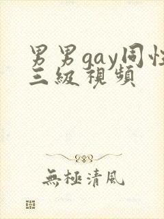 男男gay同性三级视频