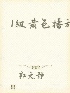 1级黄色播放片封面