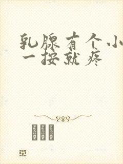 乳腺有个小疙瘩一按就疼