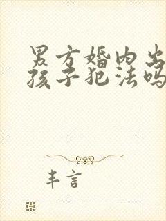 男方婚内出轨生孩子犯法吗