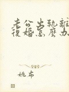 老公出轨离婚要复婚怎么办封面