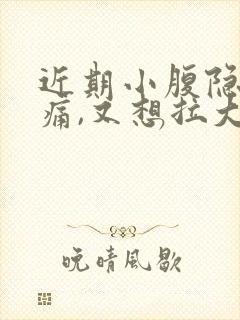 近期小腹隐隐作痛,又想拉大便封面