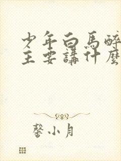 少年白马醉春风主要讲什么