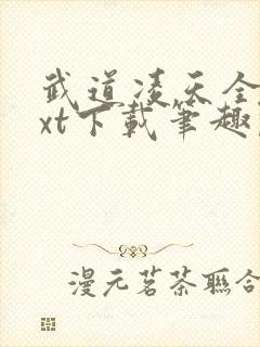 武道凌天全本txt下载笔趣阁