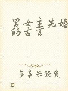 男女主先婚后爱的古言