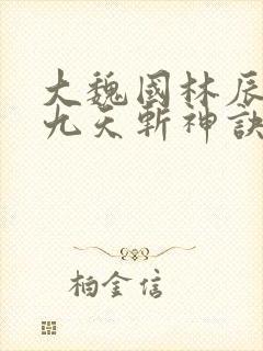大魏国林辰小说九天斩神诀笔趣阁