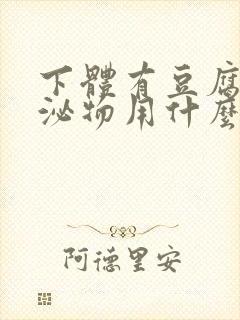 下体有豆腐渣分泌物用什么药