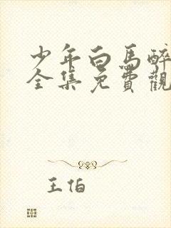 少年白马醉春风全集免费观看全集