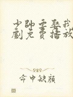 少帅要娶我电视剧免费播放