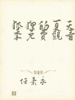 狐狸的夏天第一季免费观看完整版在线