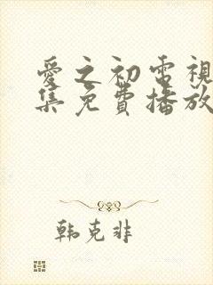 爱之初电视剧全集免费播放