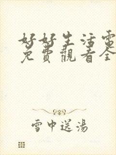 好好生活电视剧免费观看全集