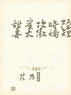 甜蜜攻略陆总前妻太傲娇短剧免费观看全集