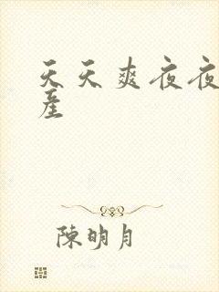 天天爽夜夜操国产