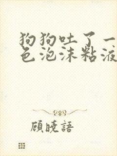 狗狗吐了一滩白色泡沫粘液还拉稀