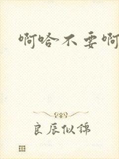 啊哈不要啊嗯哈封面