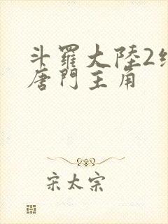 斗罗大陆2绝世唐门主角