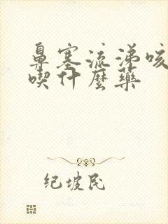 鼻塞流涕咳黄痰吃什么药