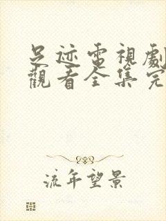 足迹电视剧免费观看全集完整版高清封面