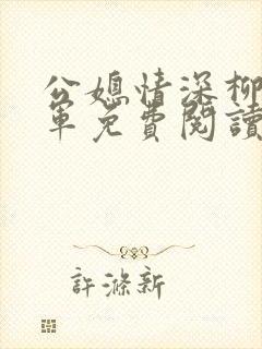 公媳情深柳红陈军免费阅读笔趣阁