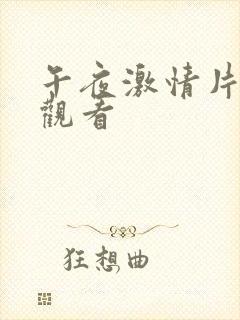 午夜激情片在线观看