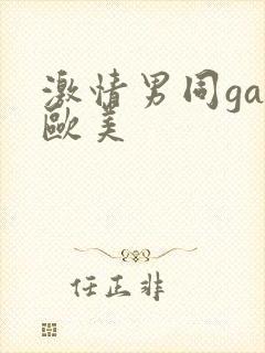 激情男同gay欧美