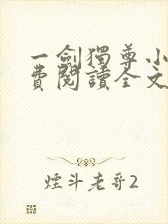 一剑独尊小说免费阅读全文封面