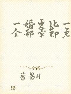 一婚更比一婚高全部章节免费阅读封面