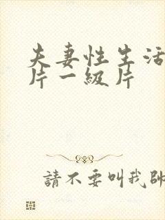 夫妻性生活黄色片一级片