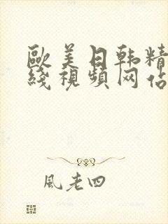 欧美日韩精品在线视频网站