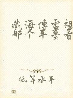 藏海传电视剧在哪个平台看