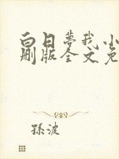 白日梦我小说未删版全文免费阅读