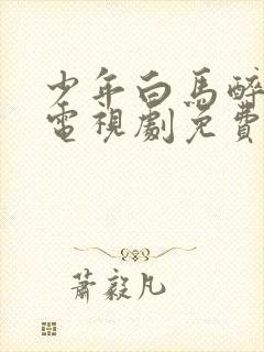 少年白马醉春风电视剧免费观看完