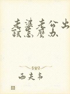 老婆老公出轨我该怎么办