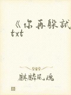 《你再躲试试》txt封面
