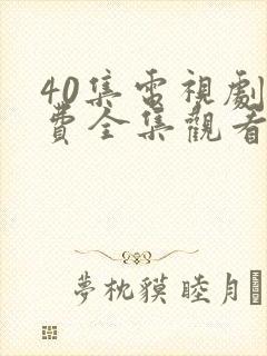 40集电视剧免费全集观看