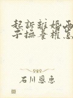 起诉离婚两个孩子抚养权怎么判