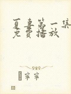 夏妻第一集全集免费播放封面