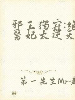 邪王独宠:绝色医妃太逆天的