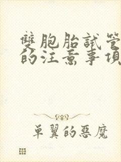 双胞胎试管婴儿的注意事项