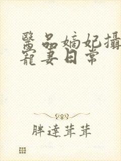 医品嫡妃摄政王宠妻日常