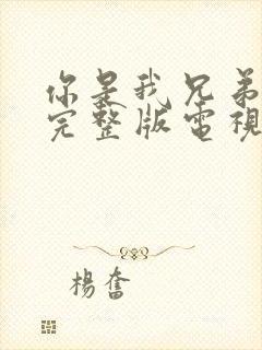 你是我兄弟免费完整版电视剧封面